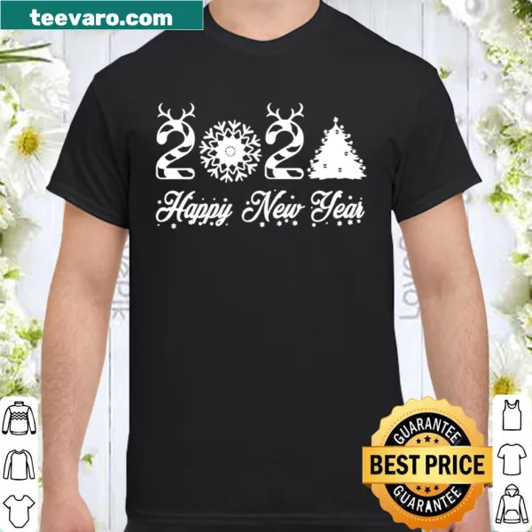 Holiday shirt with a Christmas tree design celebrating New Year 2021