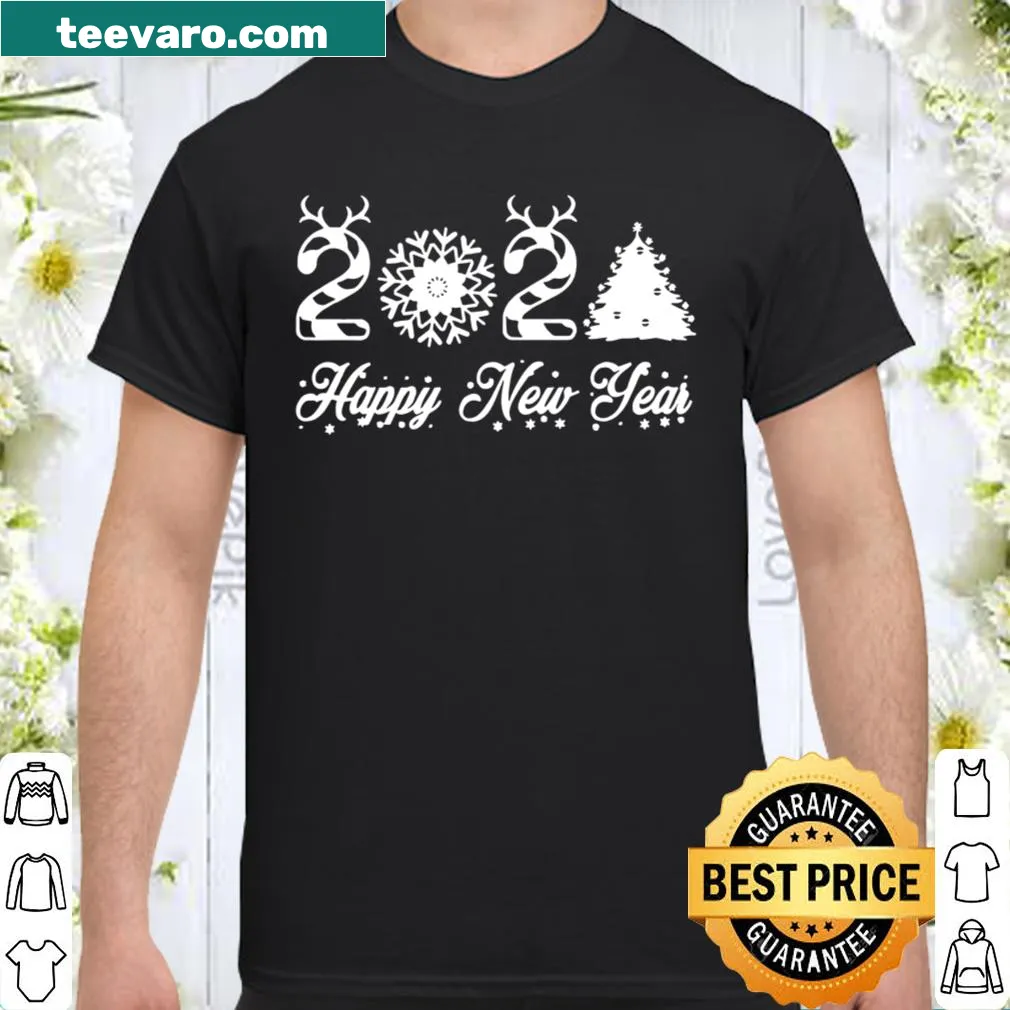 Holiday shirt with a Christmas tree design celebrating New Year 2021
