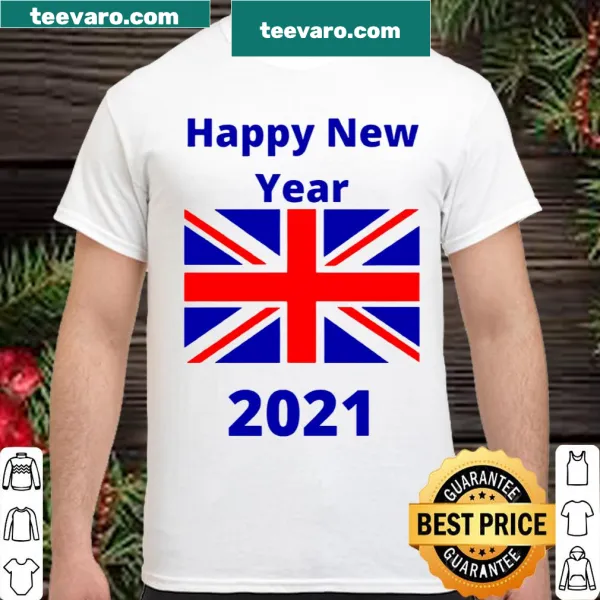 Happy New Year shirt featuring the United Kingdom flag