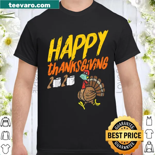 Funny Thanksgiving T-shirt featuring a toilet paper turkey graphic