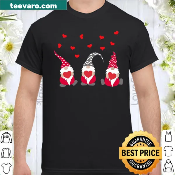 Cute Heart Gnome graphic on Valentine's Day shirt for kids