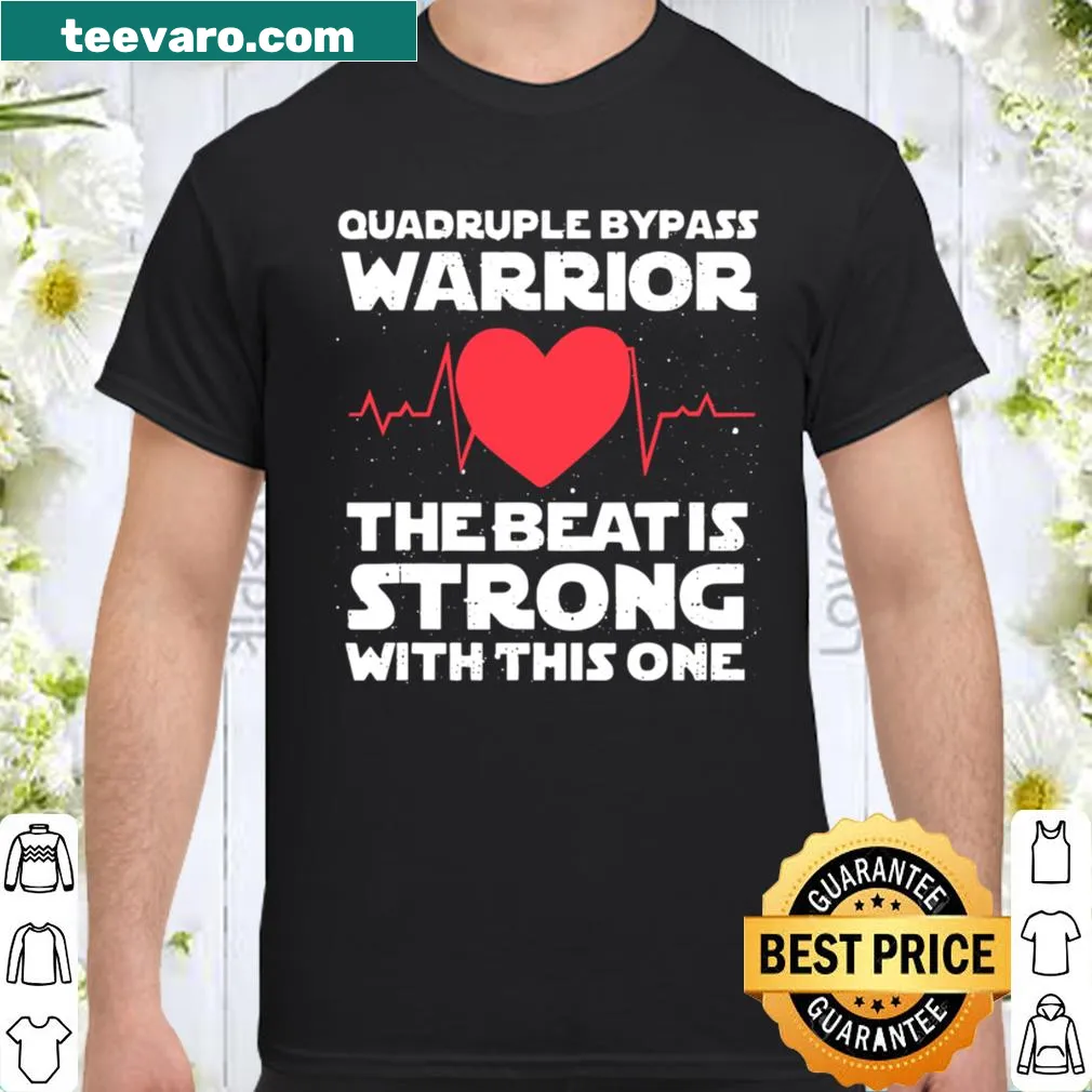 Supportive shirt for quadruple bypass survivors with heart-themed design