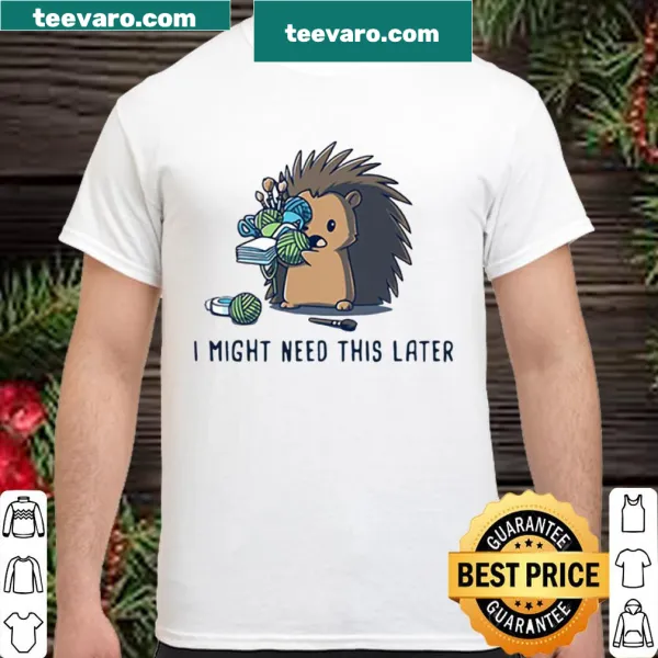 Funny hedgehog graphic T-shirt with humorous text