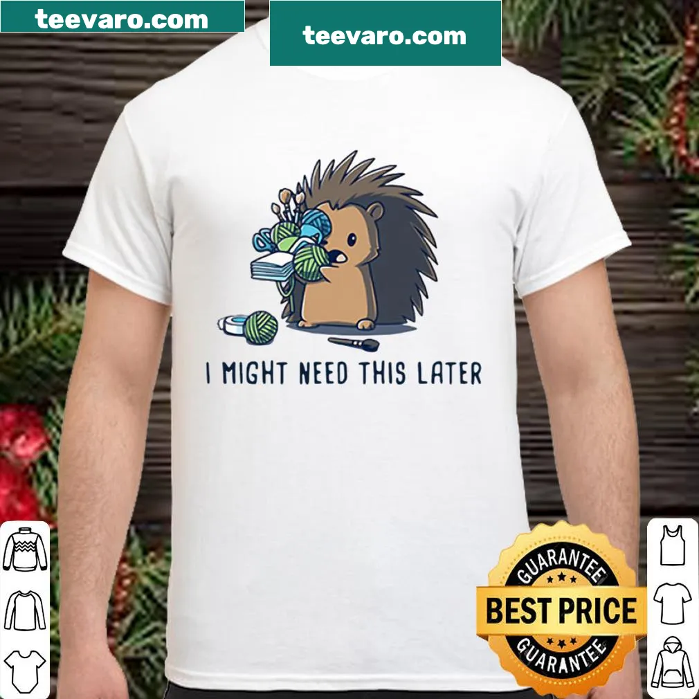 Funny hedgehog graphic T-shirt with humorous text