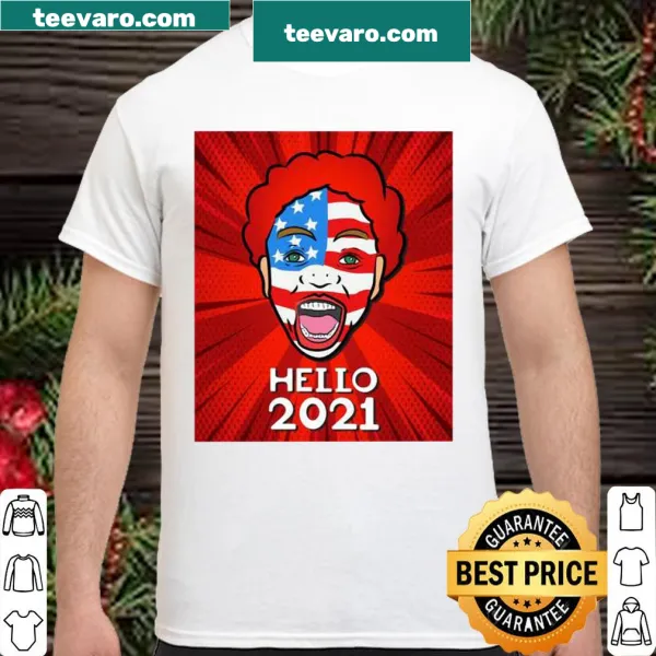 Clown face design with American flag for New Year