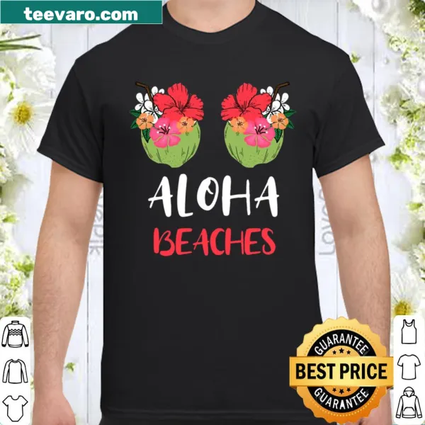 Playful hibiscus flower and coconut design shirt