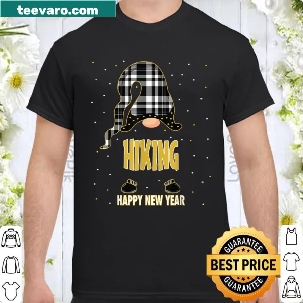 Cartoon gnome design on a New Year family matching pajama T-shirt