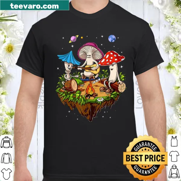 Colorful cartoon magic mushrooms shirt