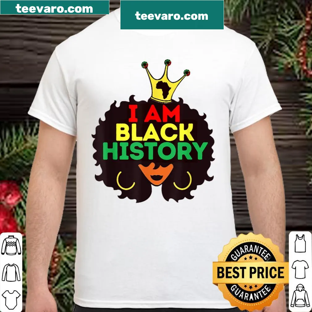 Empowering T-shirt celebrating Black History Month with melanin theme.