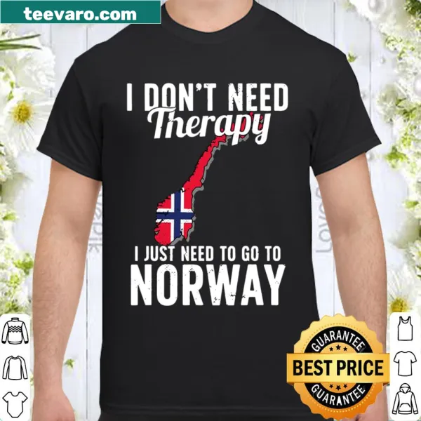 Shirt featuring Norwegian flag and travel message