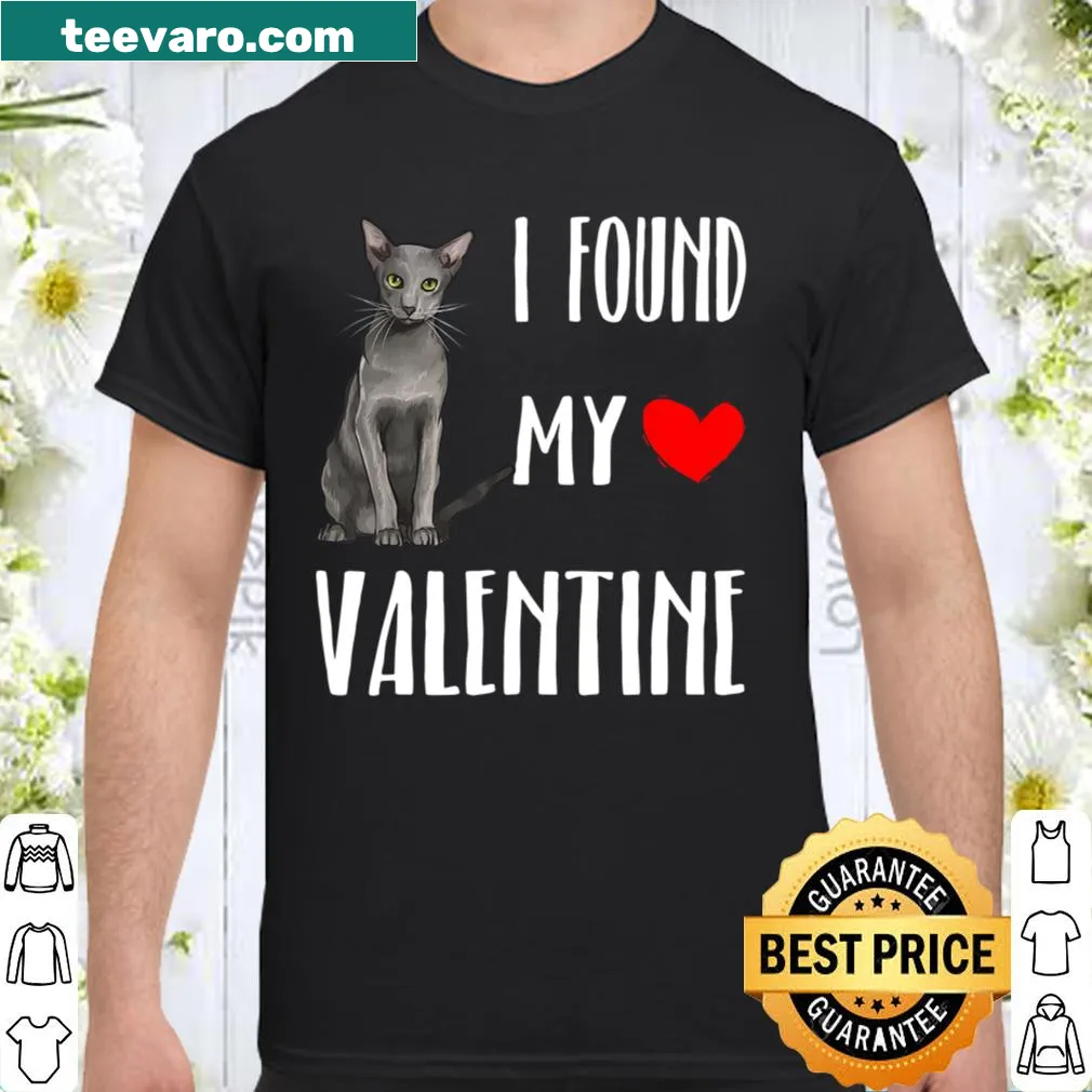 Valentine's Day shirt for cat lovers with an Oriental cat