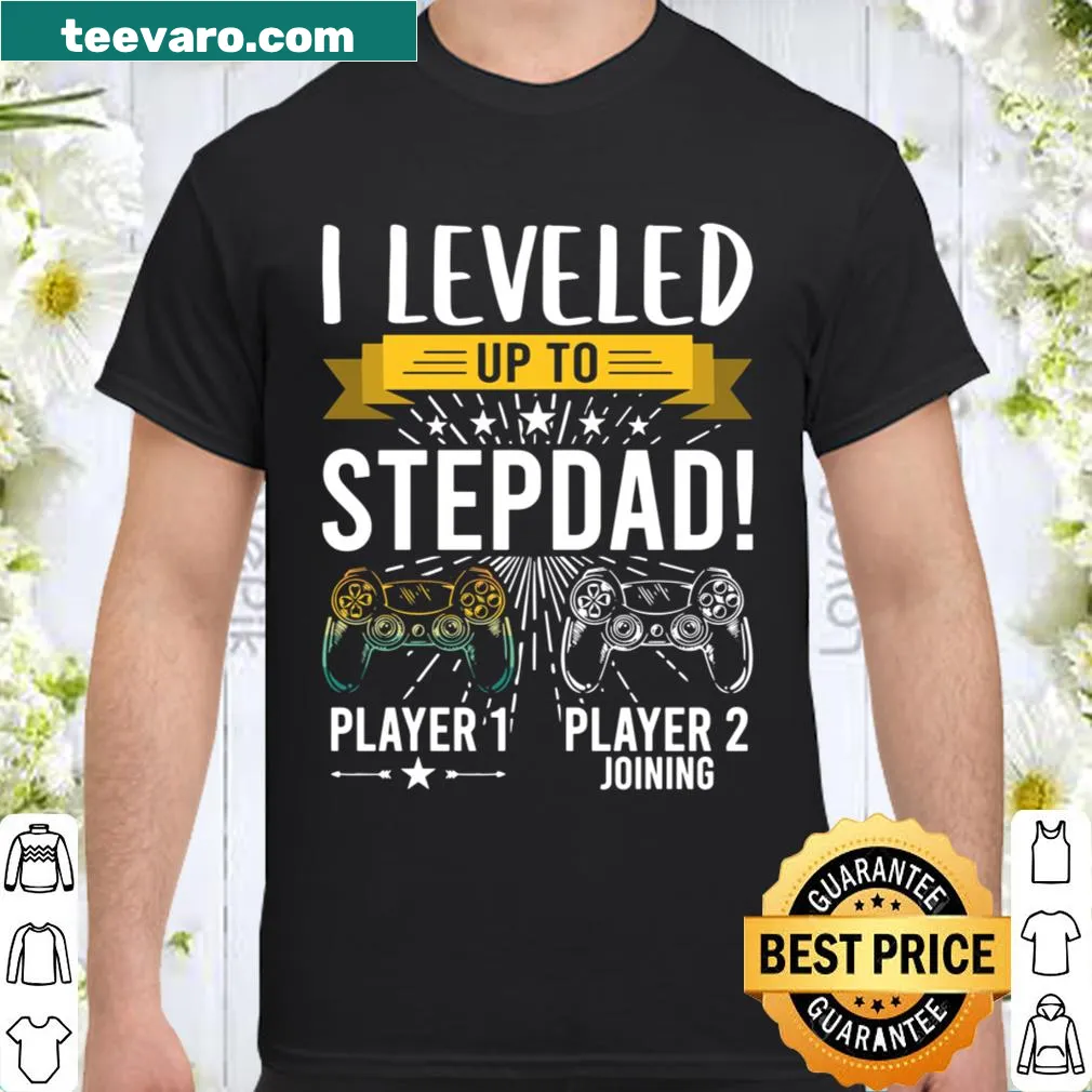 Funny stepdad gamer graphic on a playful t-shirt