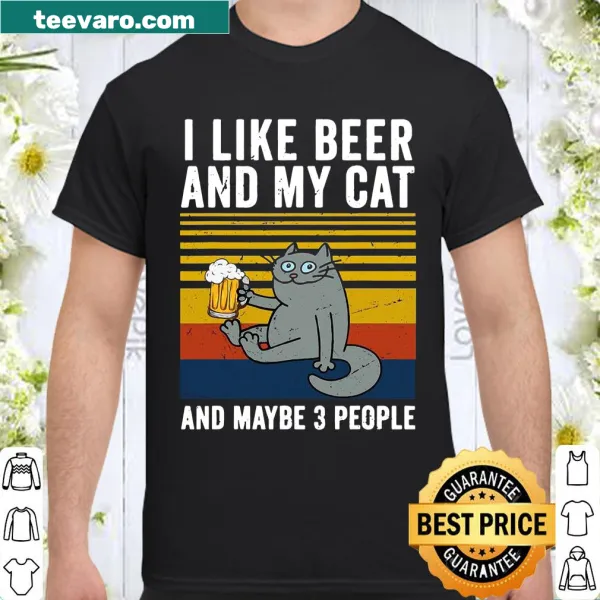 Funny cat beer lover t-shirt with clever text