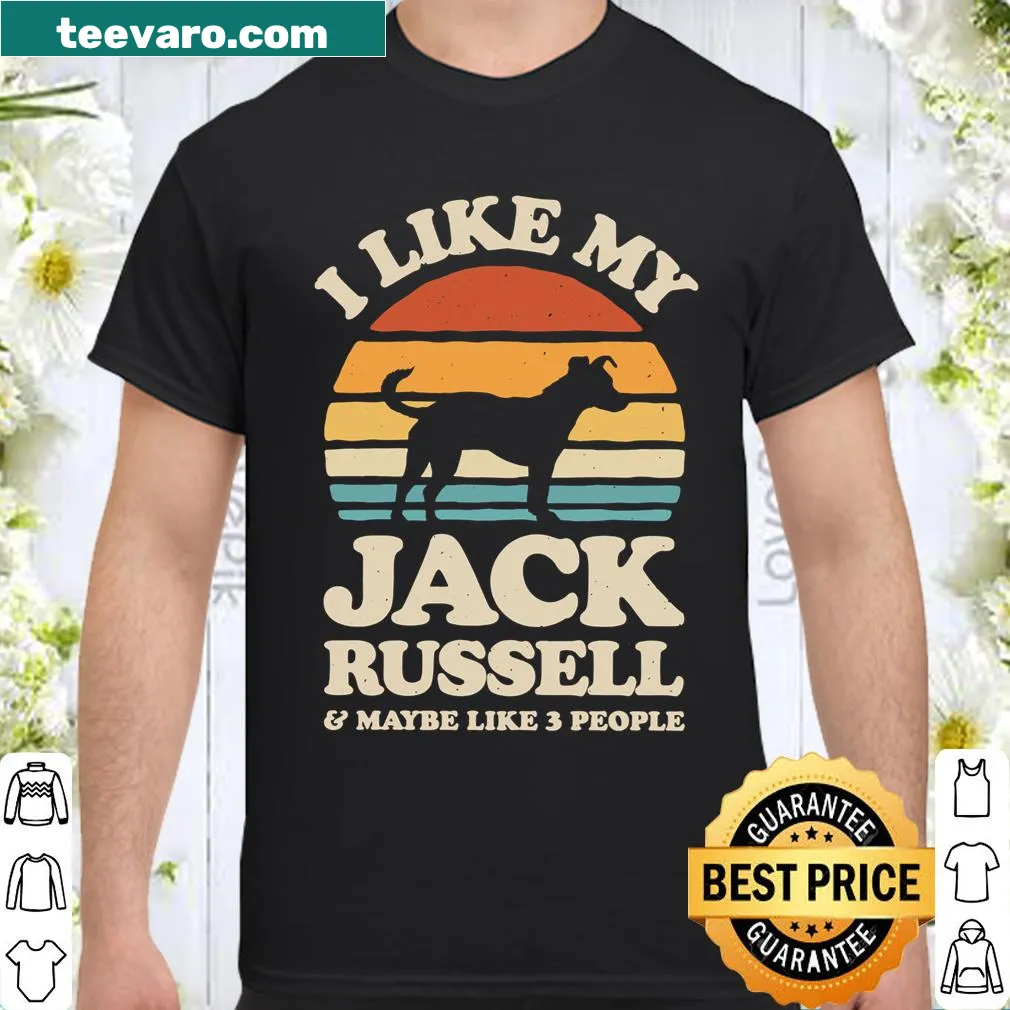 Retro shirt featuring a Jack Russell graphic and text