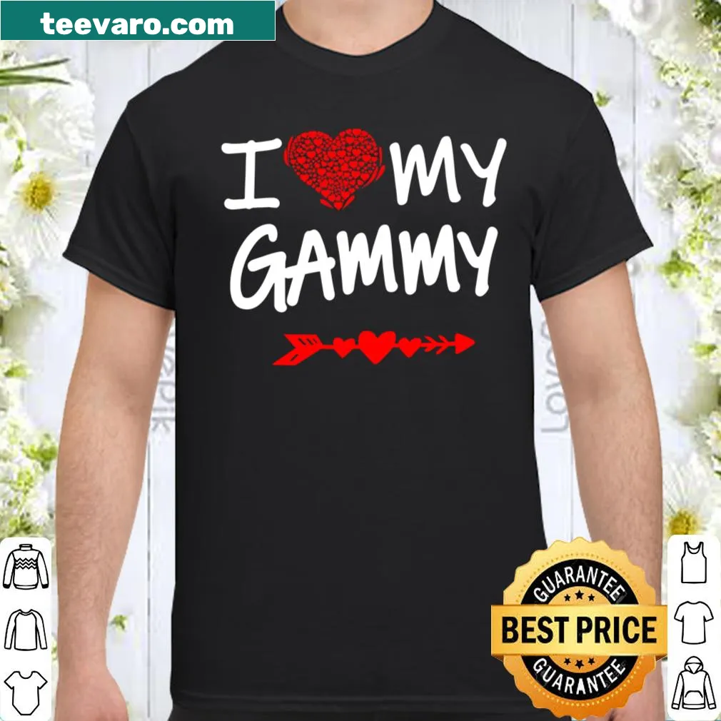 Sentimental shirt saying 'I Love My Gammy' for grandmothers