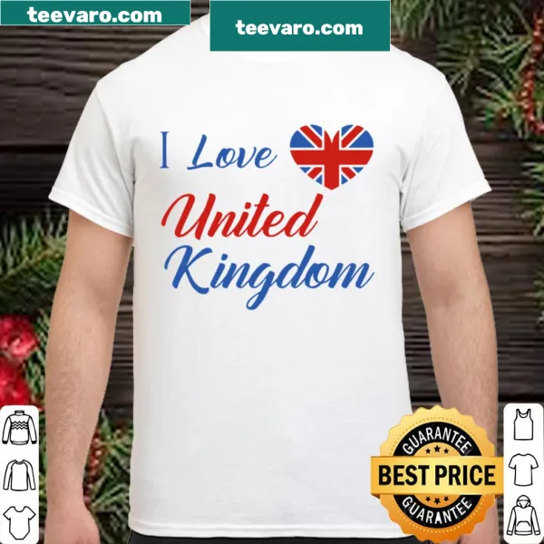 Heart and flag design celebrating love for the UK.