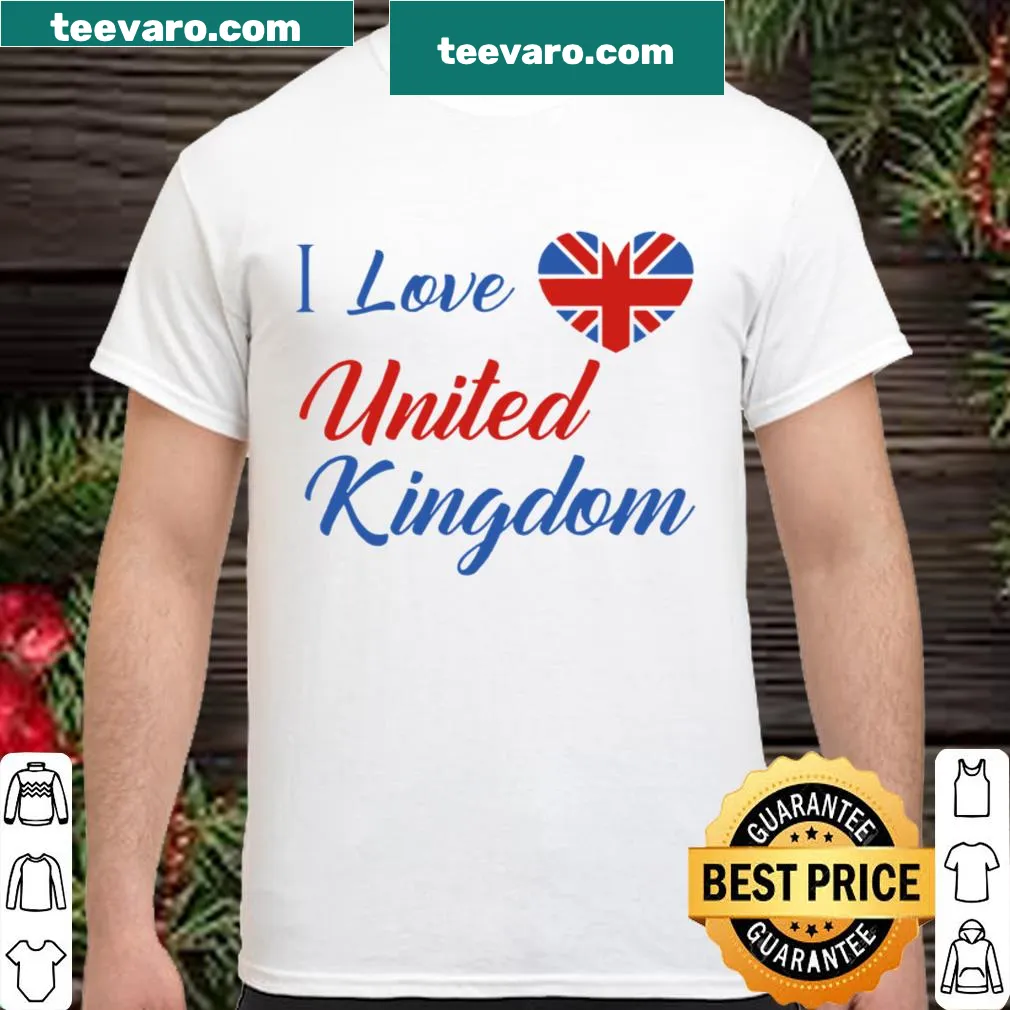 Heart and flag design celebrating love for the UK.