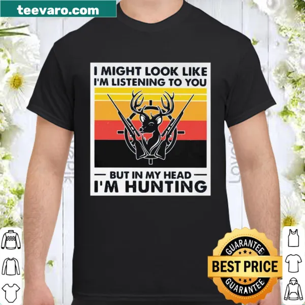 Vintage shirt with humorous hunting design and retro text