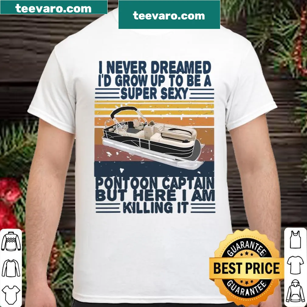 Vintage-style shirt celebrating dreams of being a pontoon captain