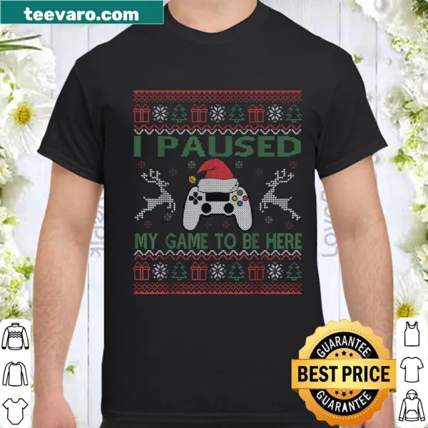 Funny ugly Christmas sweater for gamers with gaming graphics