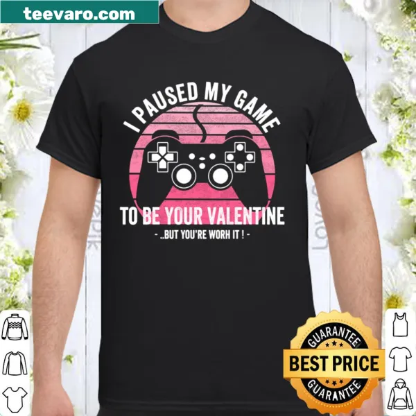 Funny Valentine's shirt with gaming theme and playful text