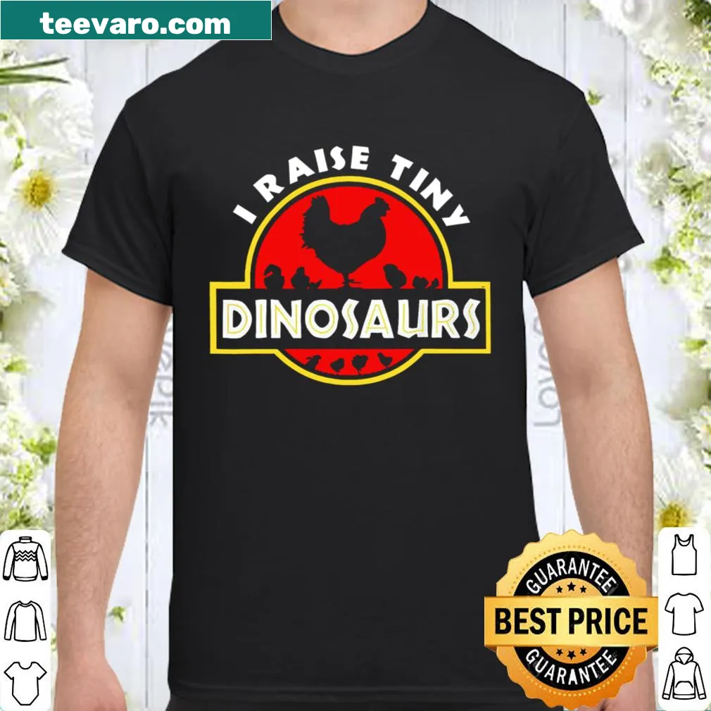 Playful chicken dinosaur shirt with farm theme