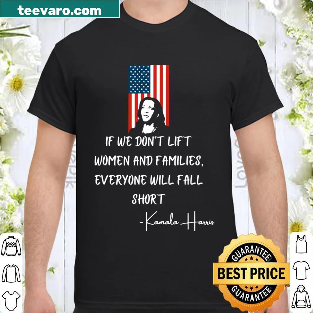 Inspirational shirt with text about empowering women and families