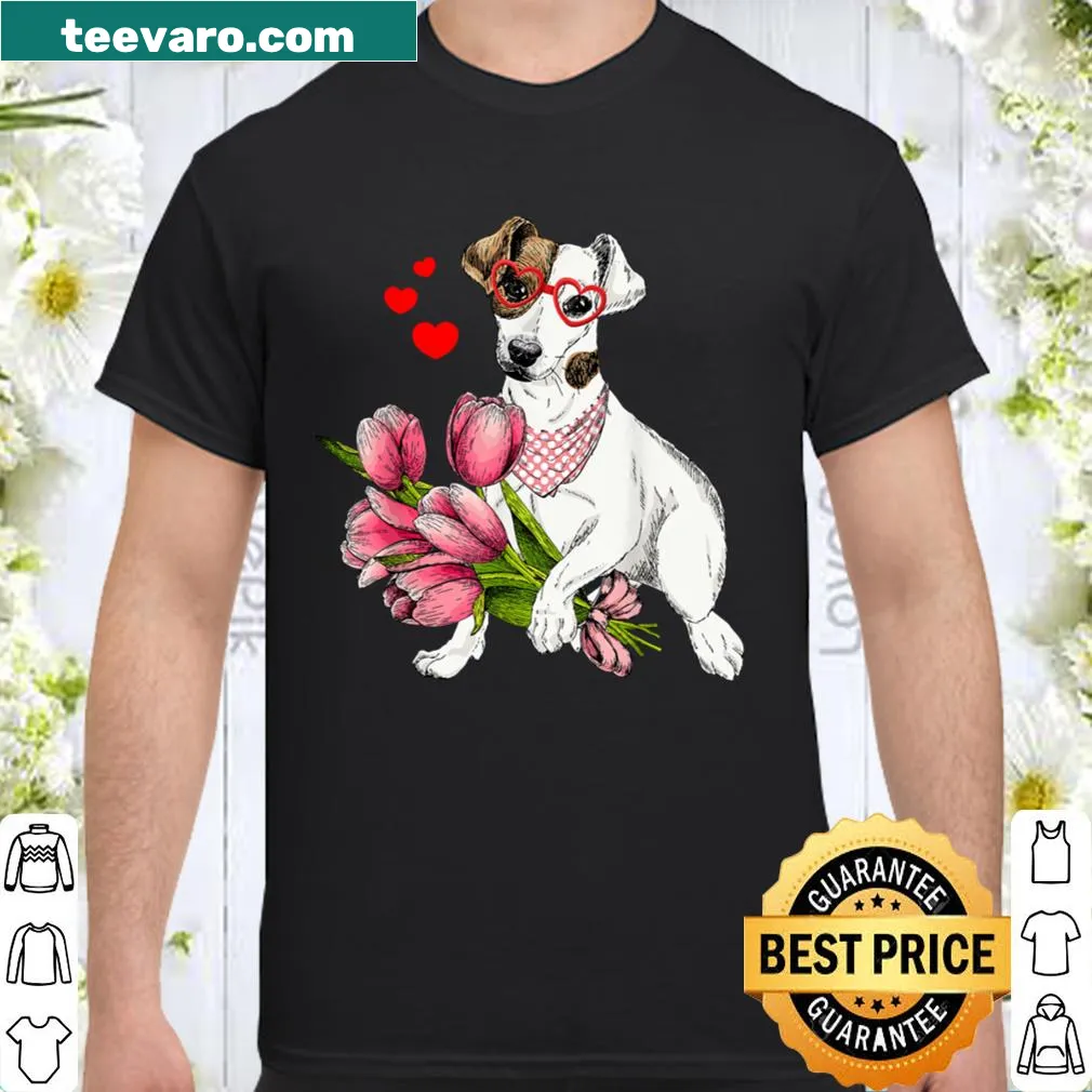 Cute Jack Russell dog Valentine shirt