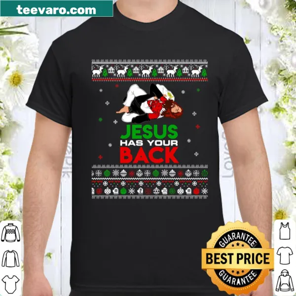 Inspirational Christmas sweatshirt with Jesus-themed graphic