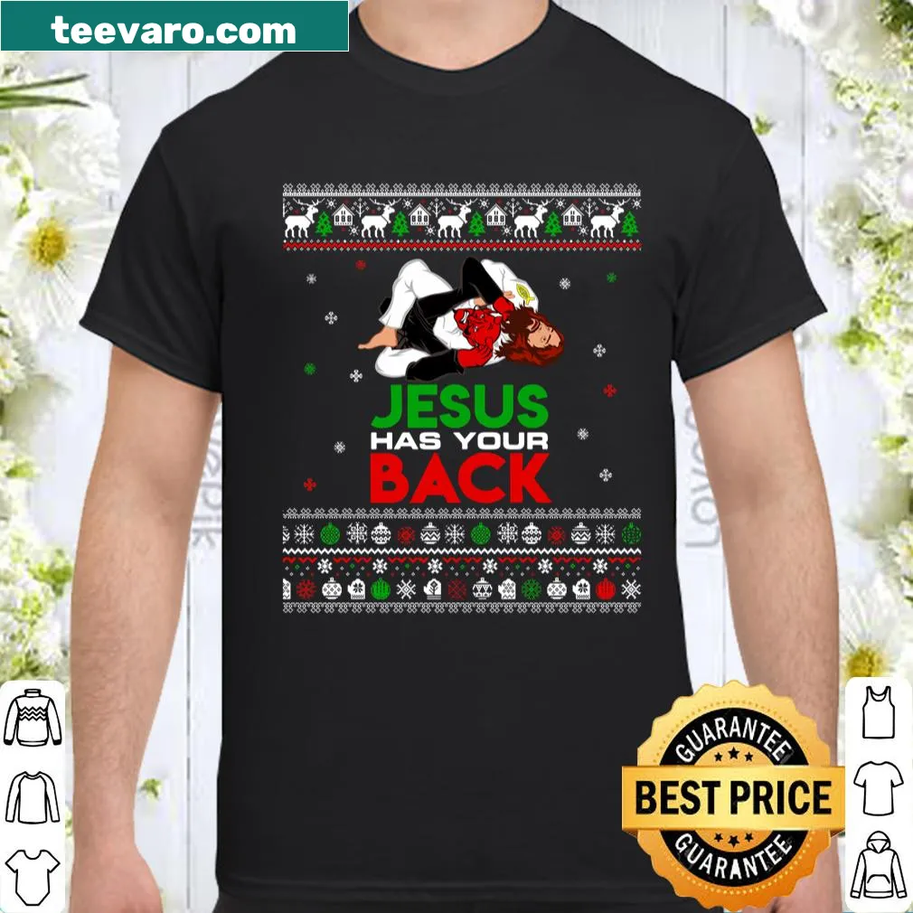 Inspirational Christmas sweatshirt with Jesus-themed graphic