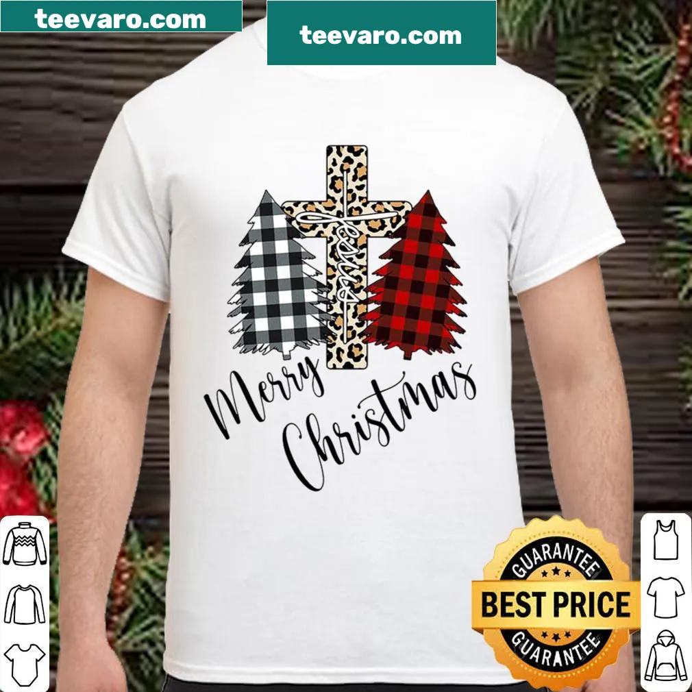 Faith-based Christmas shirt with 'Jesus Merry Christmas' text