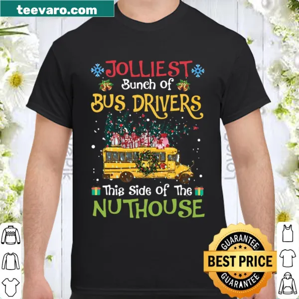 Funny design for bus drivers featuring Jolliest Bunch Of Bus Drivers text