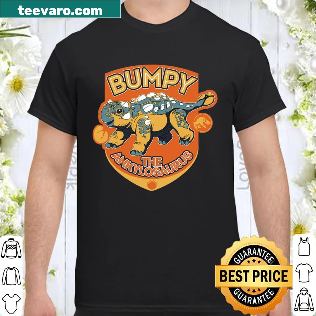 Cartoon graphic of Bumpy the Ankylosaurus from Jurassic World.