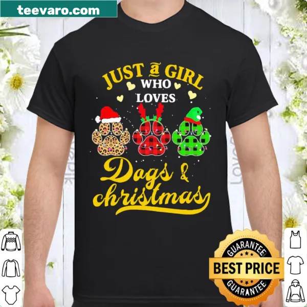 Cute Christmas shirt with dog and holiday-themed illustrations
