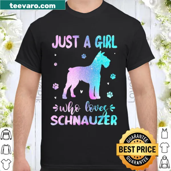 Cute shirt with illustration of a Schnauzer dog and loving message