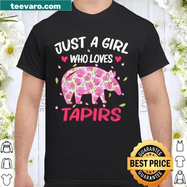 Cute tapir and flower design for animal lovers.