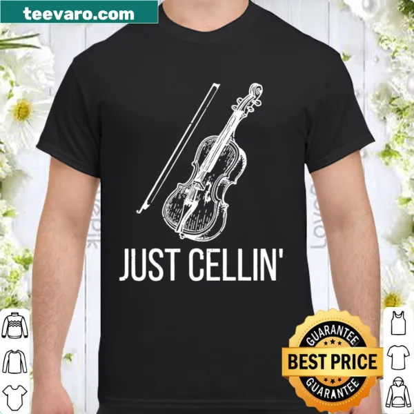 Playful musician shirt featuring a pun about cellists