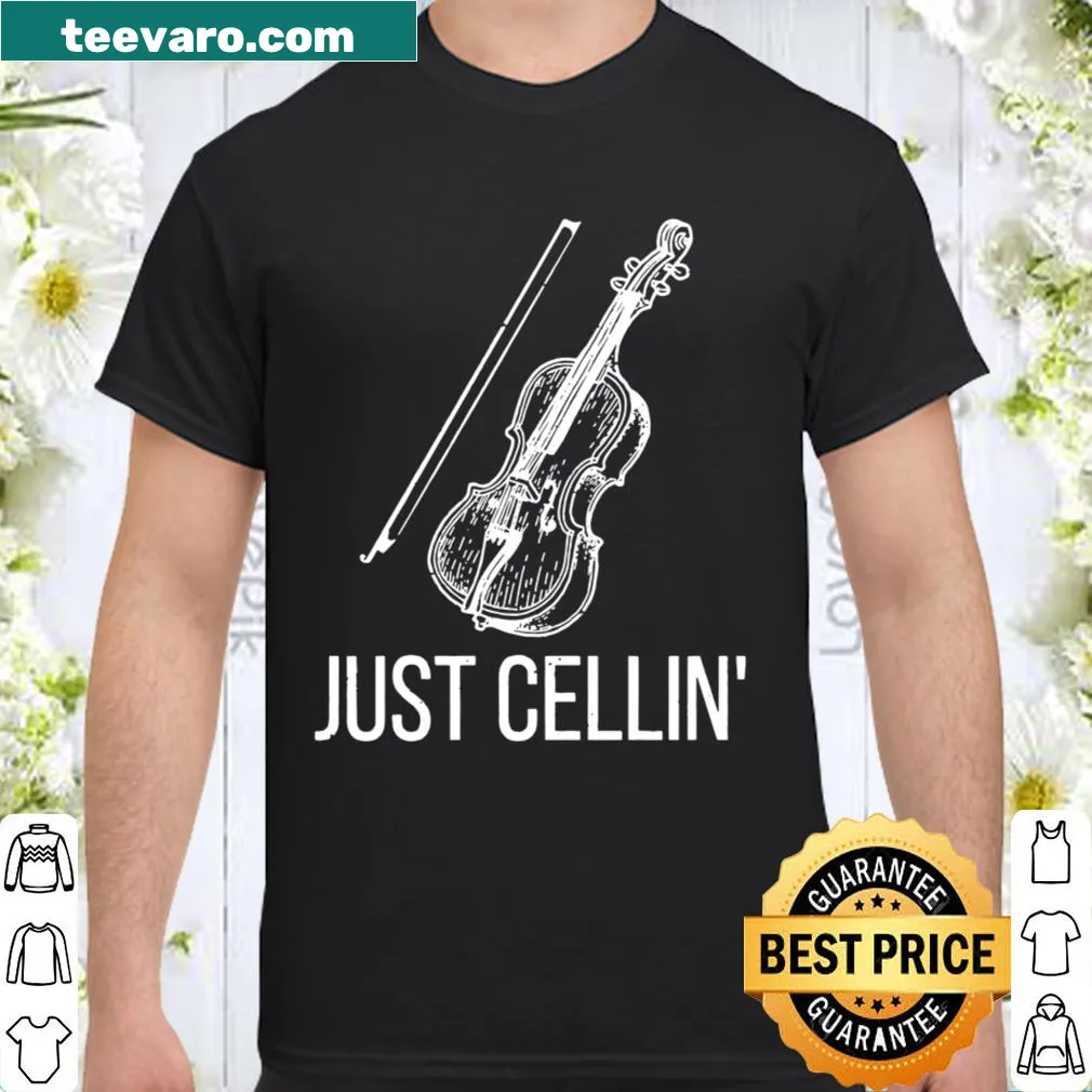 Playful musician shirt featuring a pun about cellists