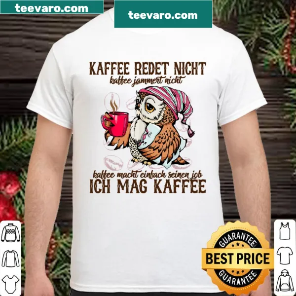 Coffee-themed shirt with humorous text about the power of coffee