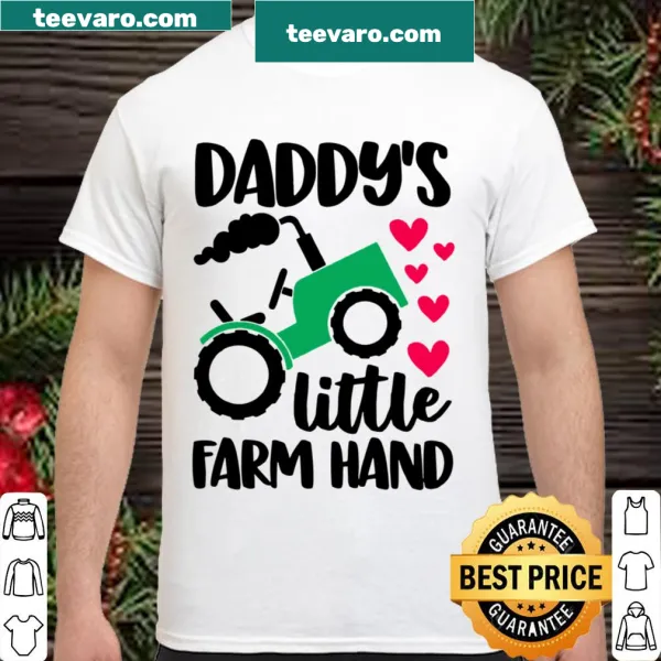 Wholesome shirt saying 'Daddy's Little Farm Hand' for kids