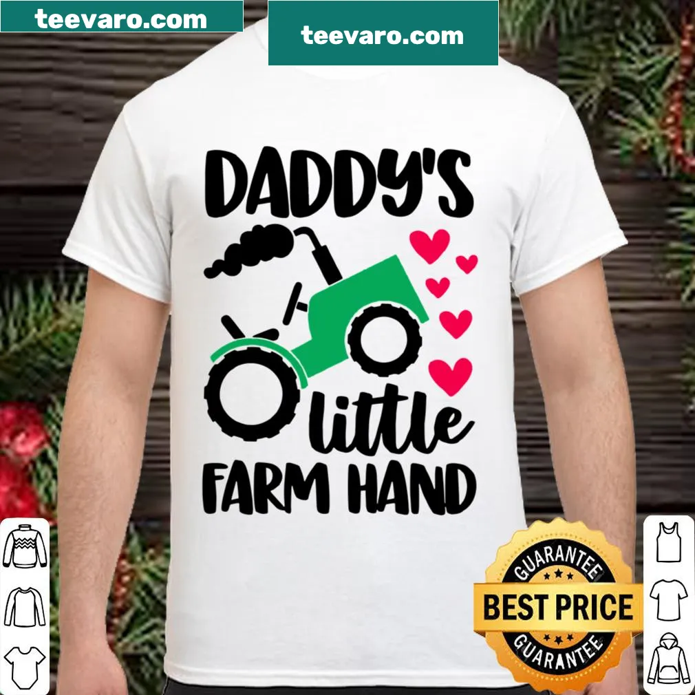 Wholesome shirt saying 'Daddy's Little Farm Hand' for kids