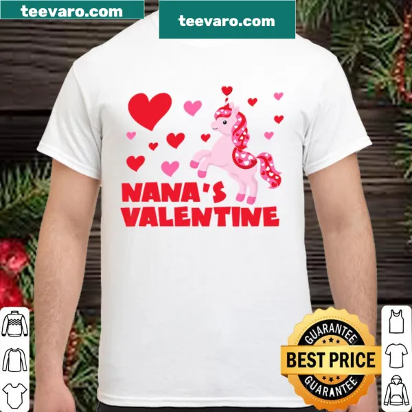 Cute unicorn-themed Valentine's Day shirt for kids