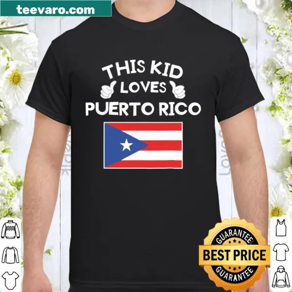 Puerto Rico flag graphic on kids' shirt