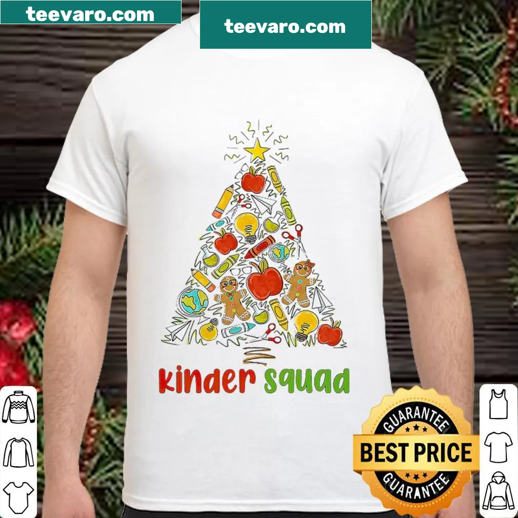 Christmas tree with school tools design shirt for teachers