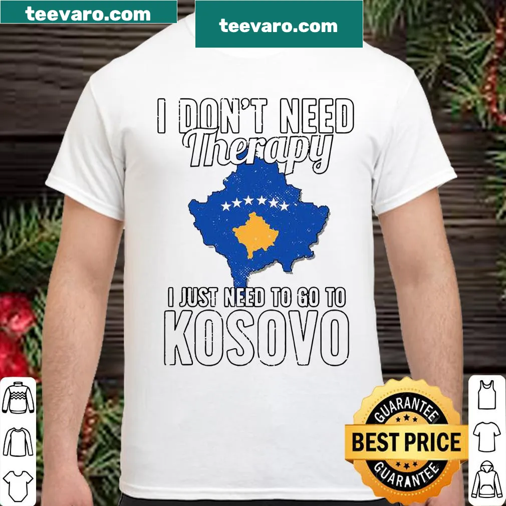 Shirt featuring the Kosovan flag and a travel-themed phrase