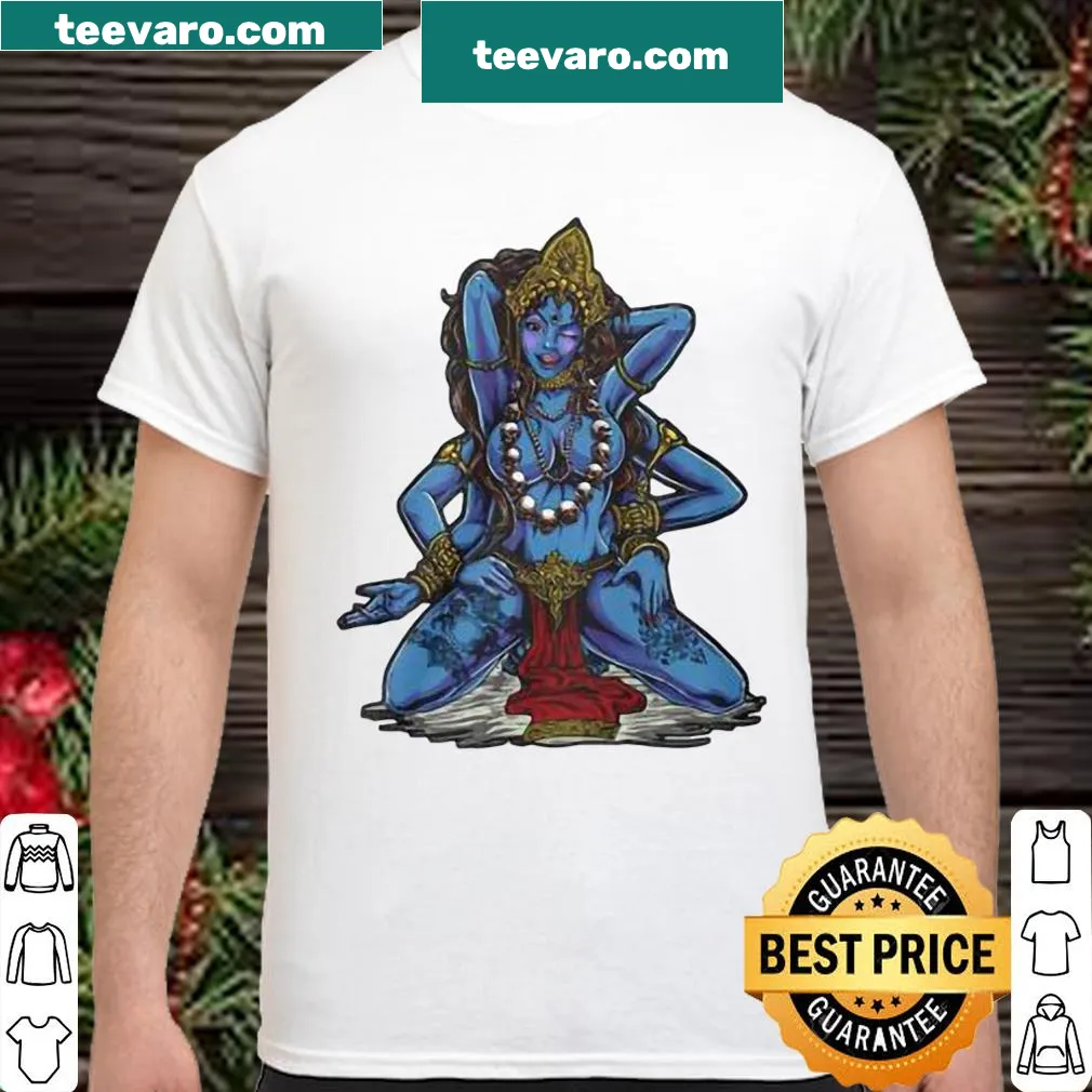 Shirt featuring illustrations of Hindu goddesses Kali and Sita promoting inclusivity