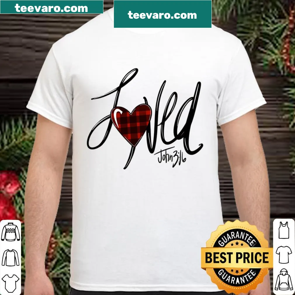 Buffalo Plaid LOVE shirt design for Valentine's Day