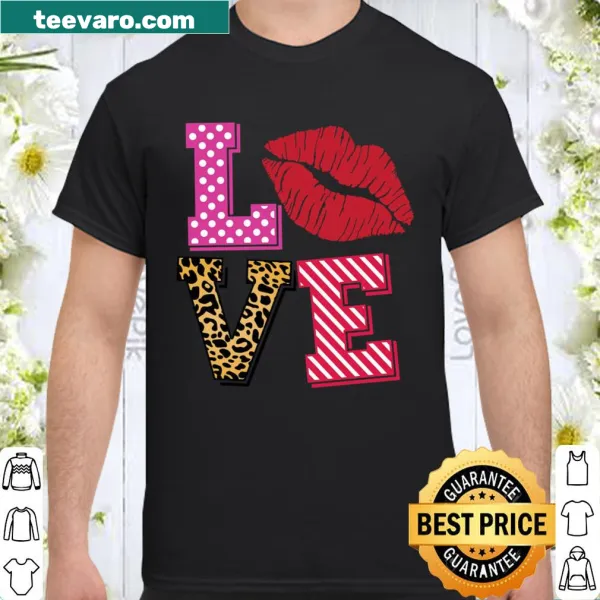 Love shirt featuring leopard lips and XOXO graphic
