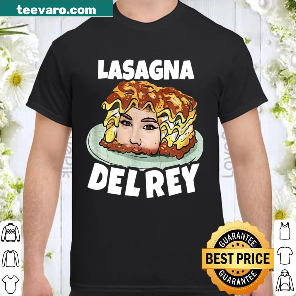 Playful typography shirt celebrating lasagna for food lovers.