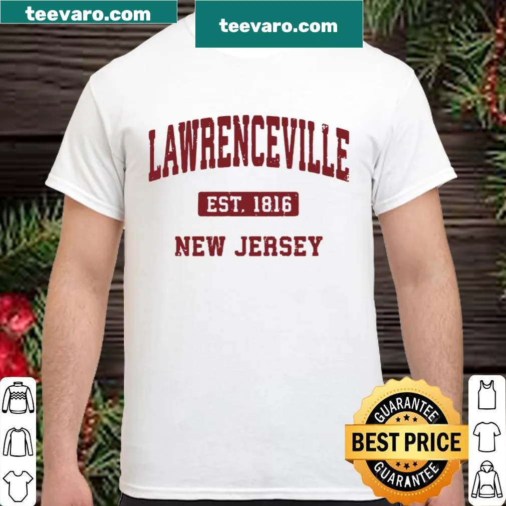 Vintage athletic shirt representing Lawrenceville, New Jersey